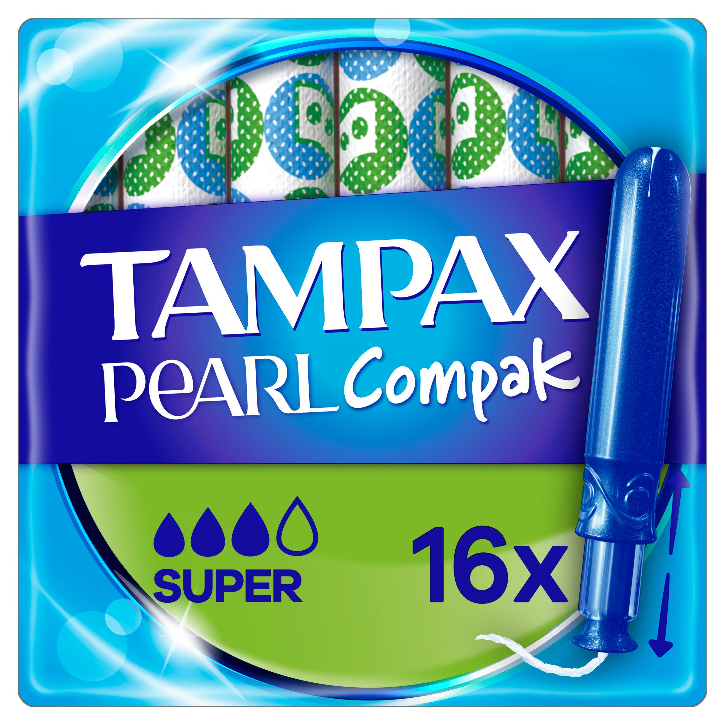 Tampax Pearl Compak Super Tampons with Applicator x16 feminine care Sainsburys   