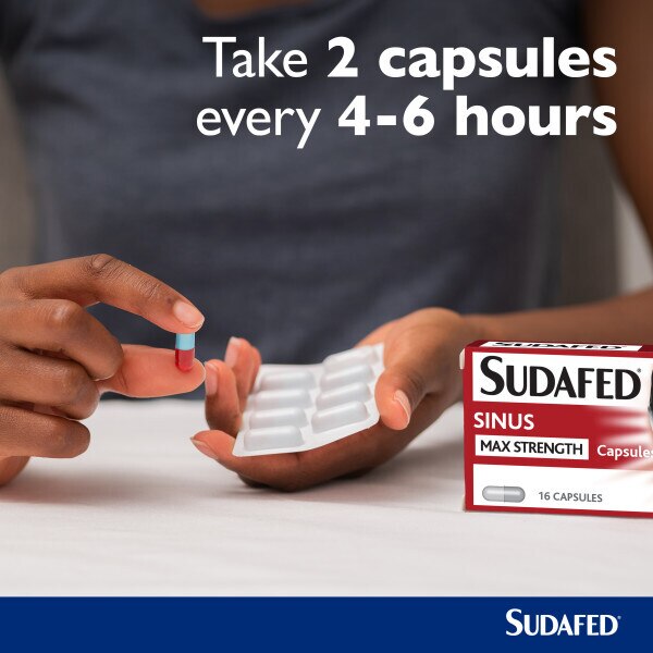 Sudafed Sinus Max Strength Capsules 16S