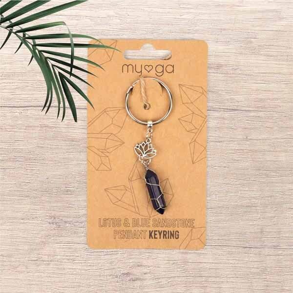 Myga Keyring - Lotus & Blue Sandstone GOODS Superdrug   