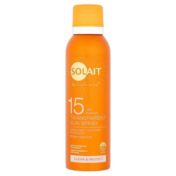 Solait SPF15 Clear & Protect Transparent Sun Spray