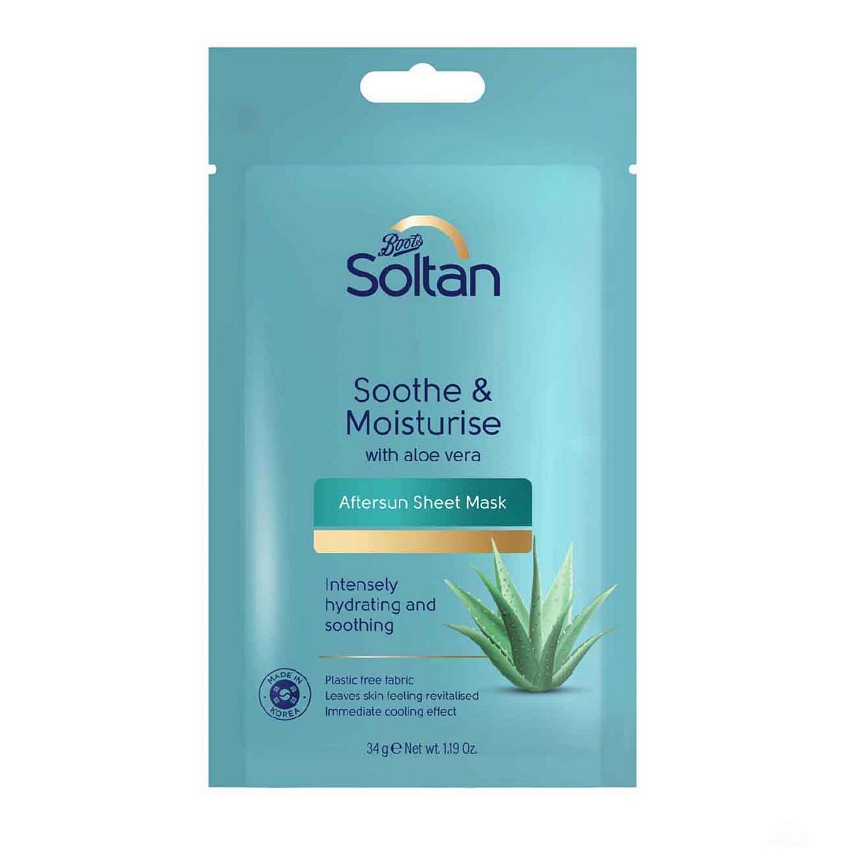 Soltan Soothe & Moisturise Aftersun Sheet Mask 34g GOODS Boots   