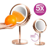 Rio Rose Gold Double Sided Cosmetic LED Mirror GOODS Superdrug   