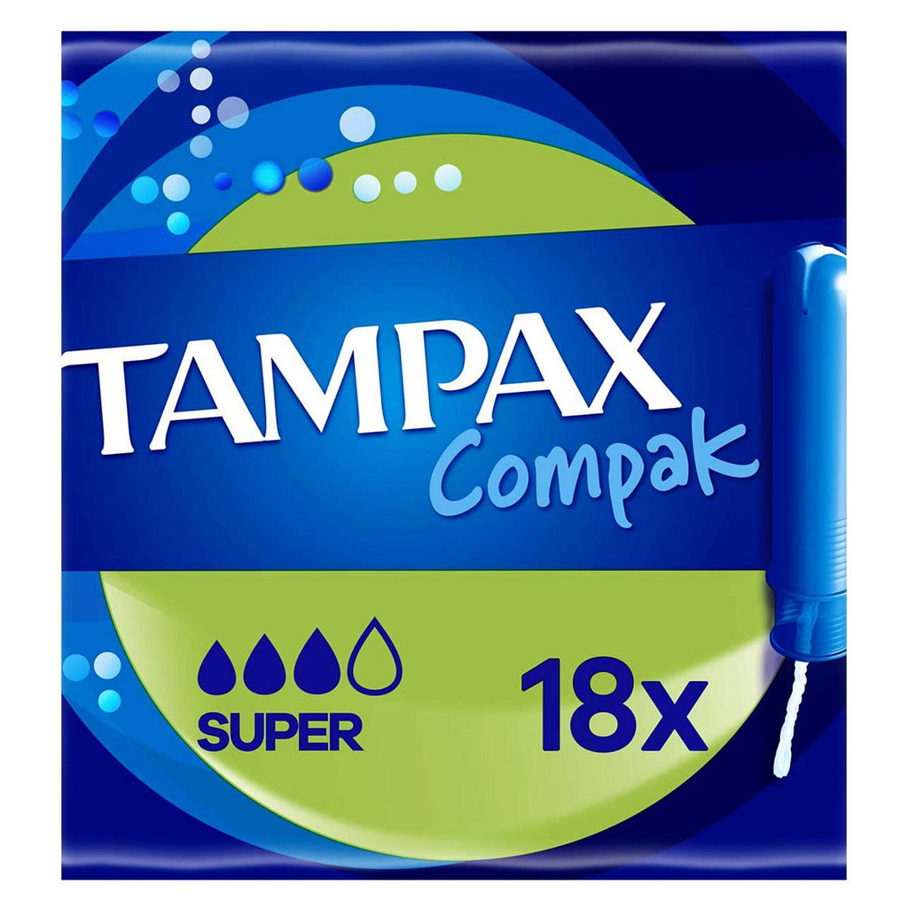 Tampax Compak Super Tampons Applicator 18X