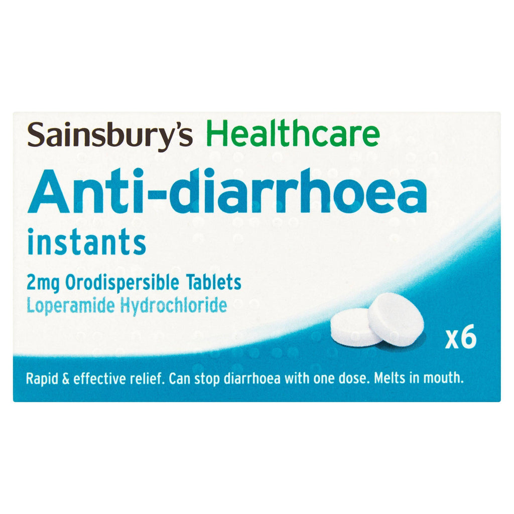 Sainsbury's Healthcare Anti-Diarrhoea Instants 2mg Orodispersible 6 Tablets