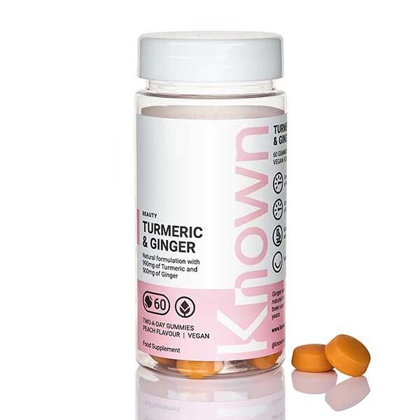 Known Turmeric & Ginger Peach Vegan Gummy Supplements x 60