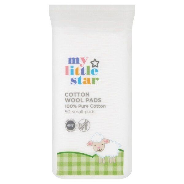 My Little Star  100% Pure Cotton Wool Pads - 50 Small Pads GOODS Superdrug   