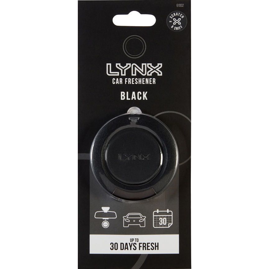 Lynx Scented Disc Car Freshener - Black