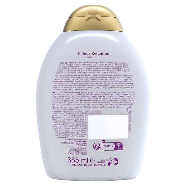OGX COLOUR RETENTION CONDITIONER 385ML - McGrocer