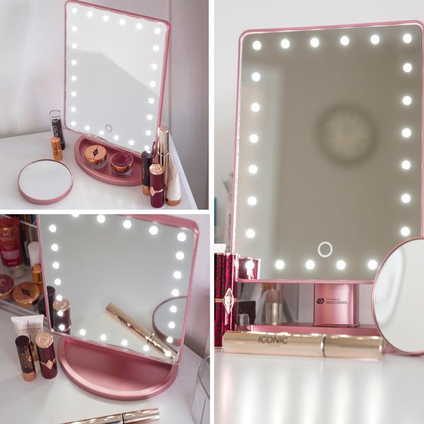 Rio 24 LED Touch Dimmable Cosmetic Mirror - Rose Gold