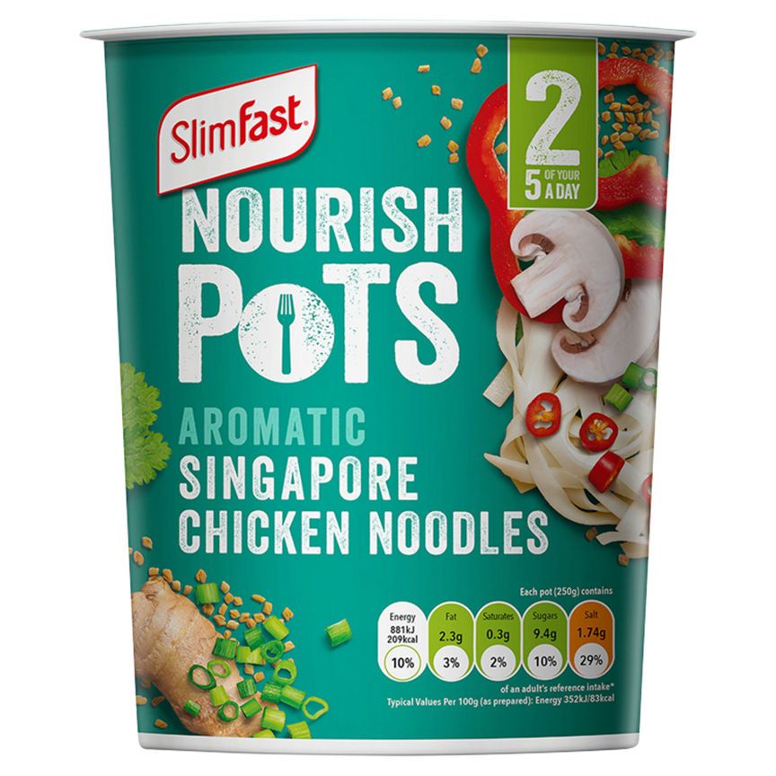 SlimFast Nourish Pots Aromatic Singapore Chicken Noodles 60g