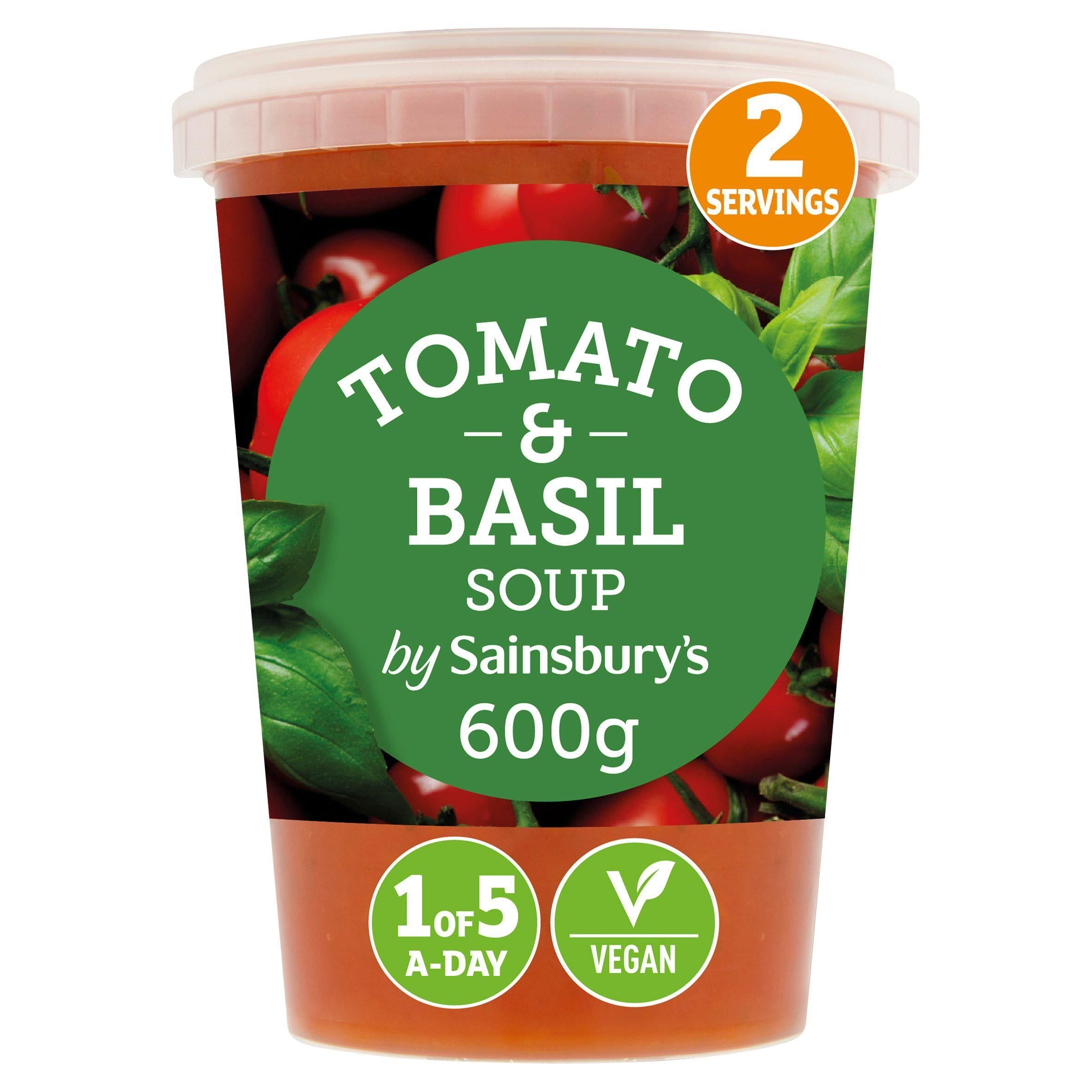 Sainsbury's Tomato & Basil Soup 600g (Serves 2) GOODS Sainsburys   