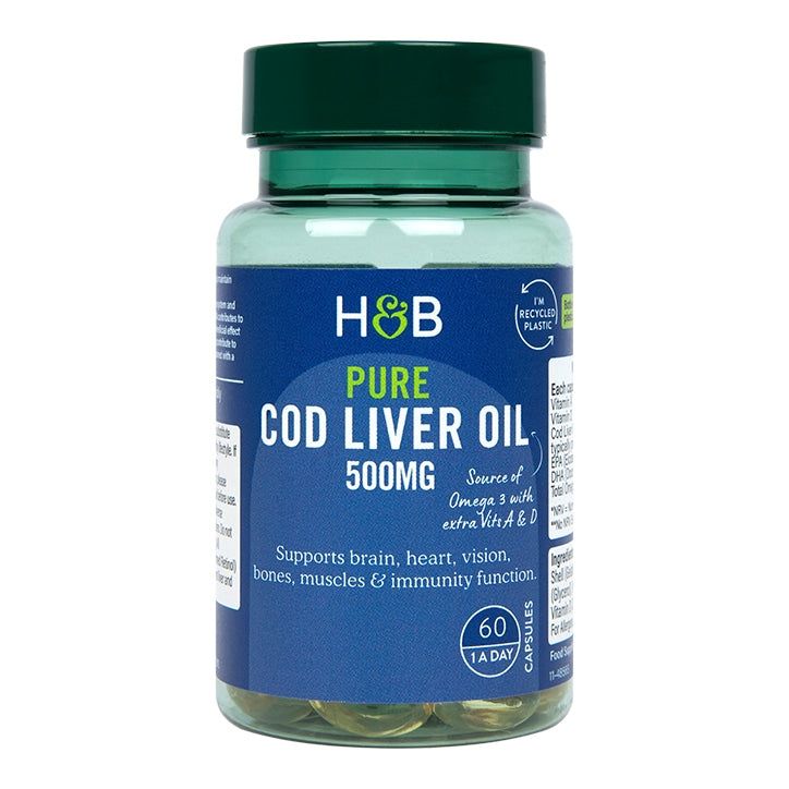 Holland &amp; Barrett Pure Cod Liver Oil 1000mg 120 Capsules