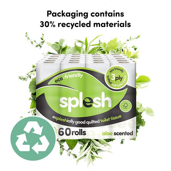 Splesh 60 Rolls Quilted Aloe Vera Toilet Paper GOODS Superdrug   