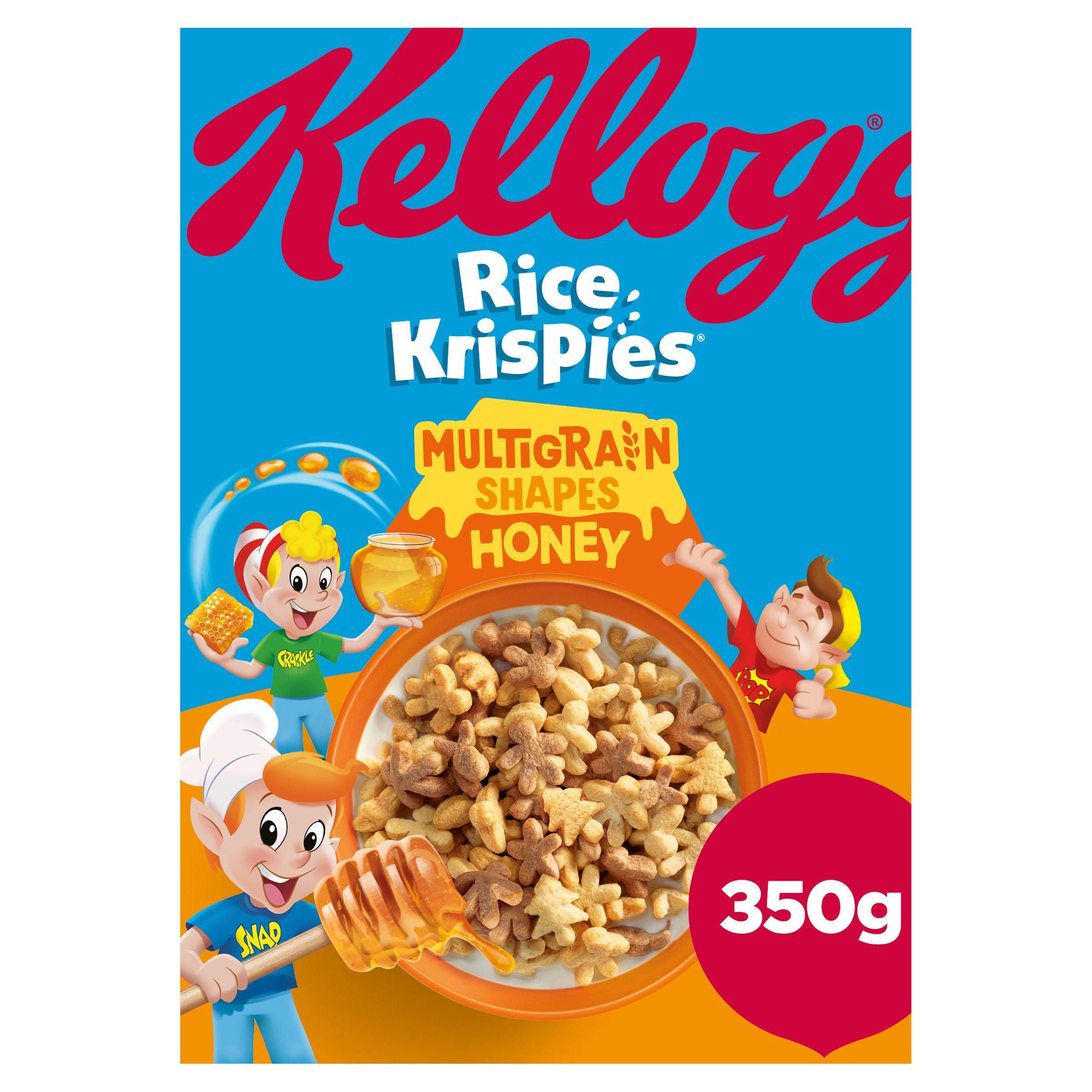 Kellogg's Rice Krispies Multigrain Honey Flavour Breakfast Cereal 350g