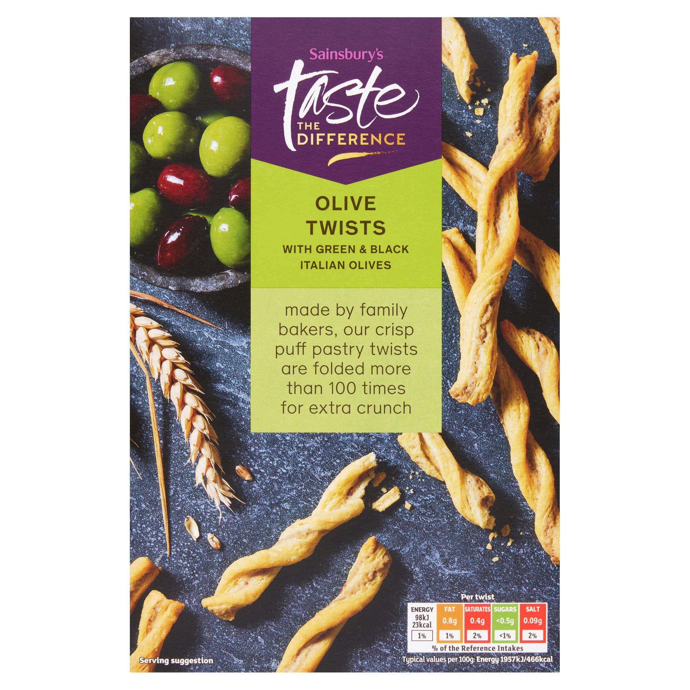 Sainsbury's Olive Twists, Taste the Difference 100g GOODS Sainsburys   