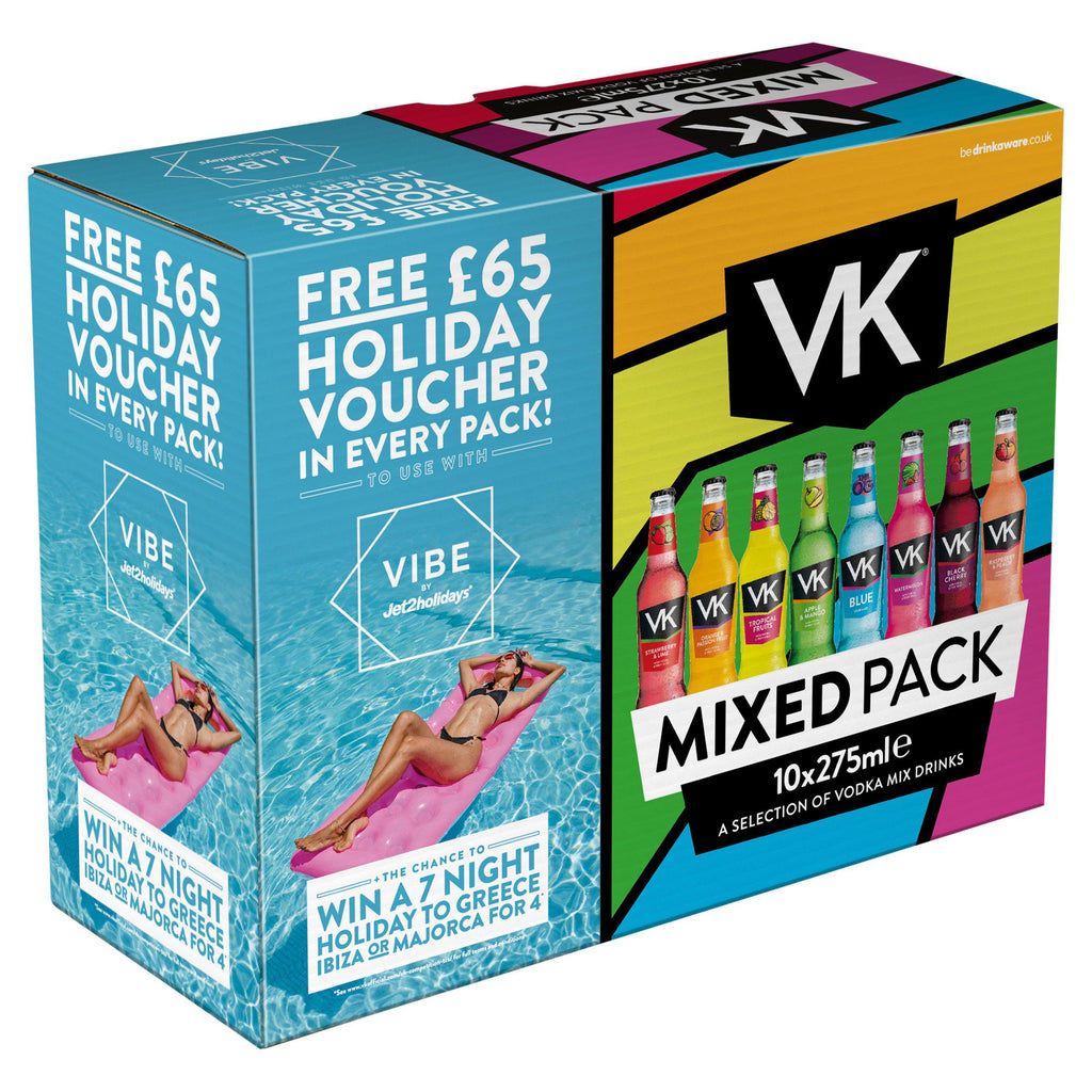 VK Mixed Pack a Selection of Vodka Mix Drinks 10x275ml