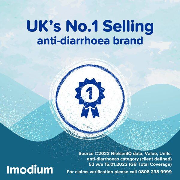 Imodium Original Diarrhoea Loperamide Tablets x6