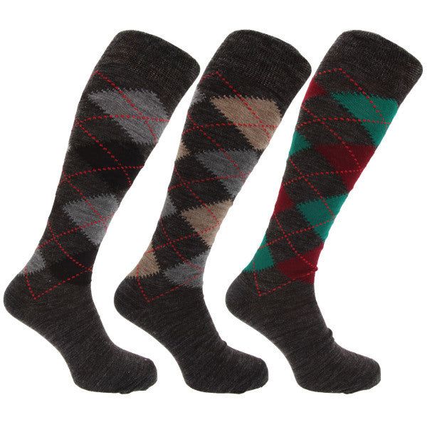 Mens Long Length Wool Blend Socks (Pack Of 3) (UK Shoe 6-11)