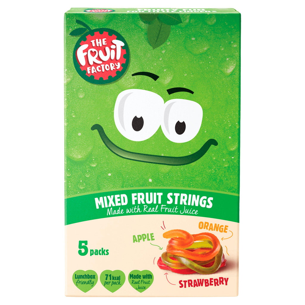 The Fruit Factory Strawberry, Apple & Orange Fruit Strings 5x20g