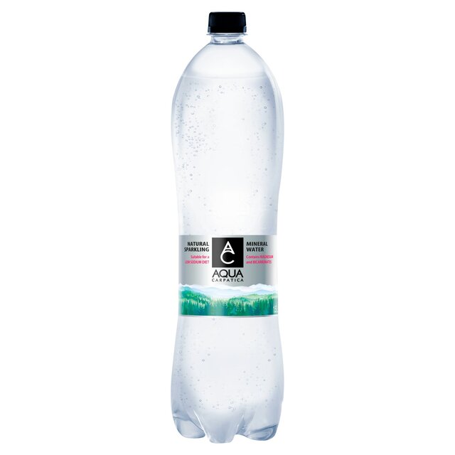 AQUA Carpatica Naturally Sparkling Mineral Water Low Sodium & Nitrates   6 x 1.5L - McGrocer