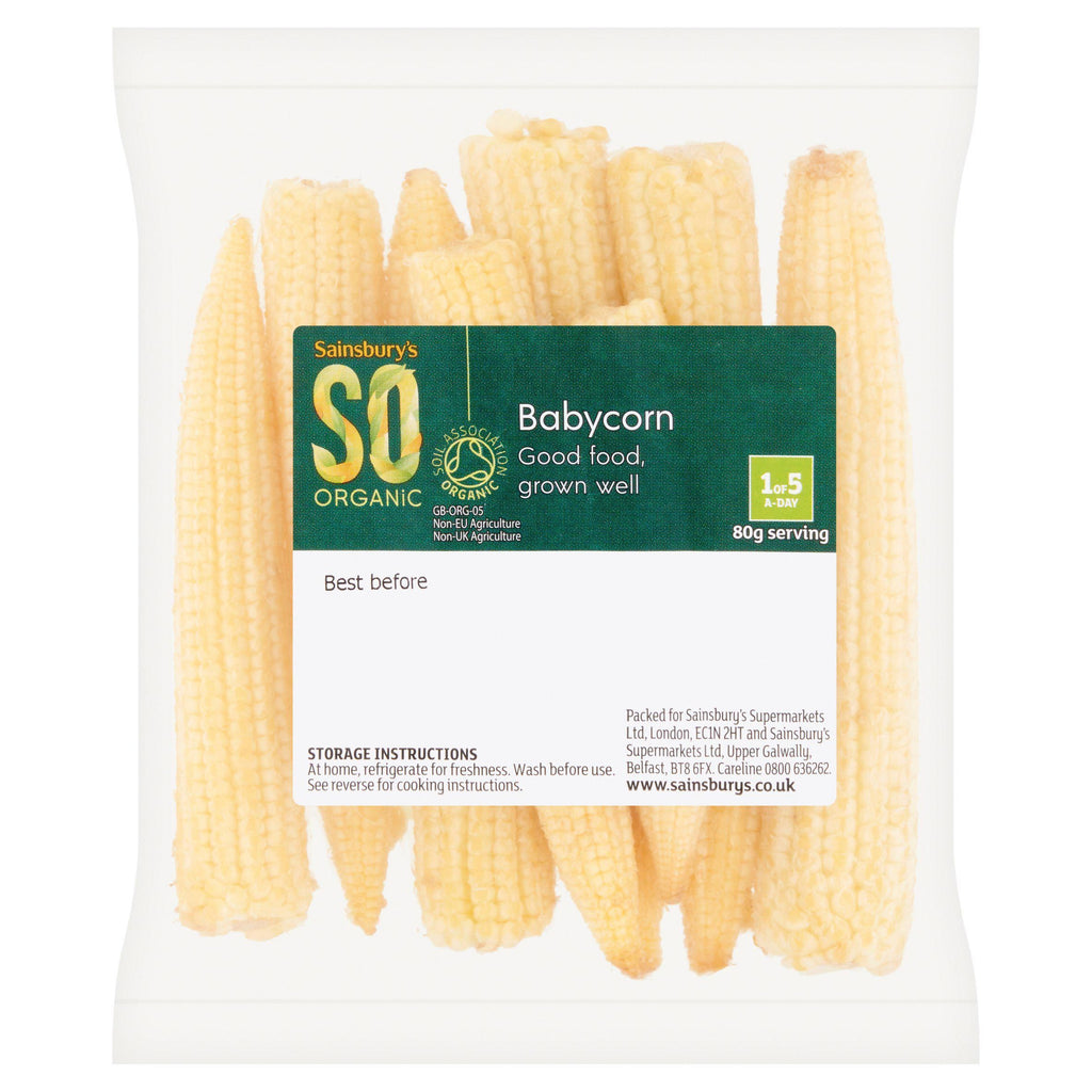 Sainsbury's Baby Corn, SO Organic 125g