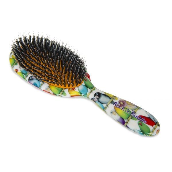 Rock & Ruddle Lovebirds Small Synthetic Bristle Hairbrush