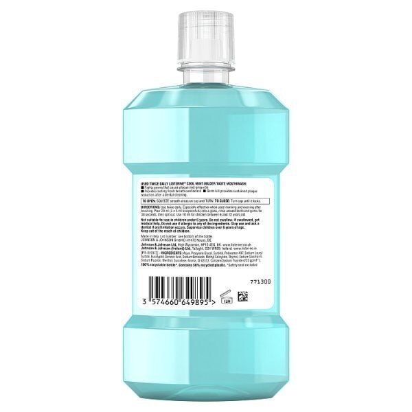 Listerine Zero Alcohol Cool Mint Mouthwash 500ml