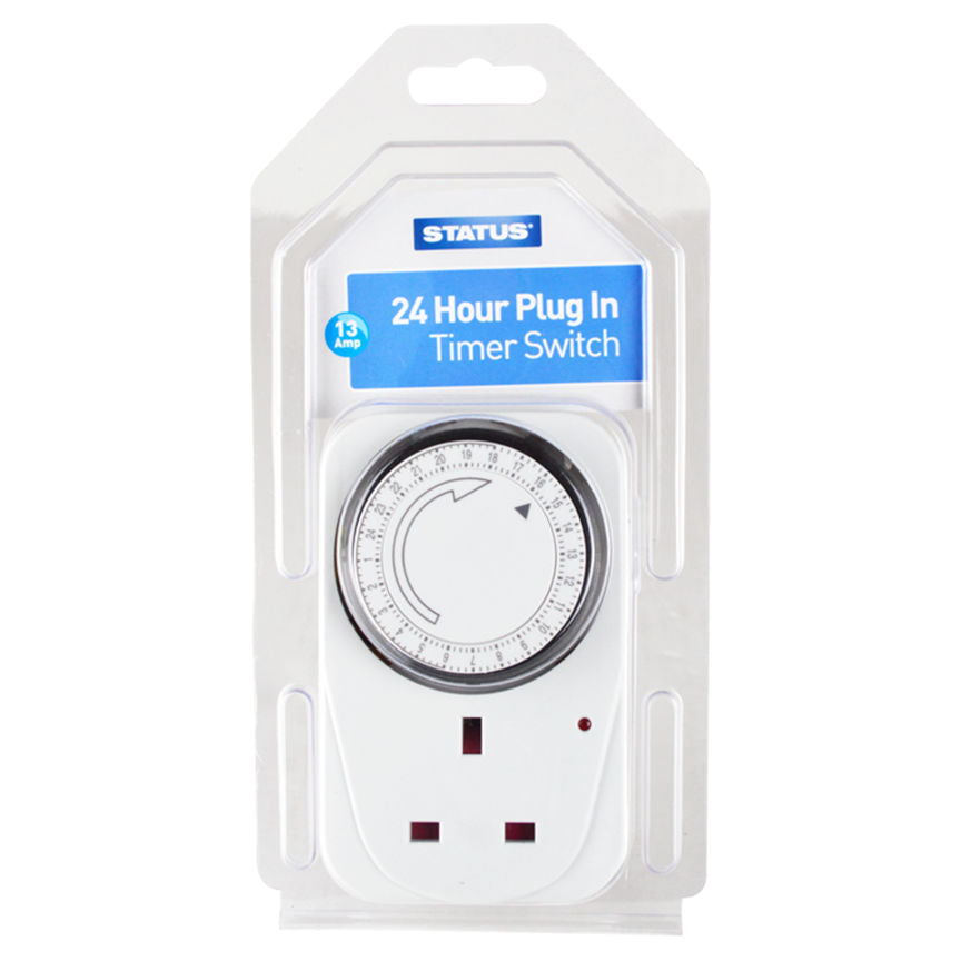 Status 24 Hour Plug In Timer Switch General Household ASDA   