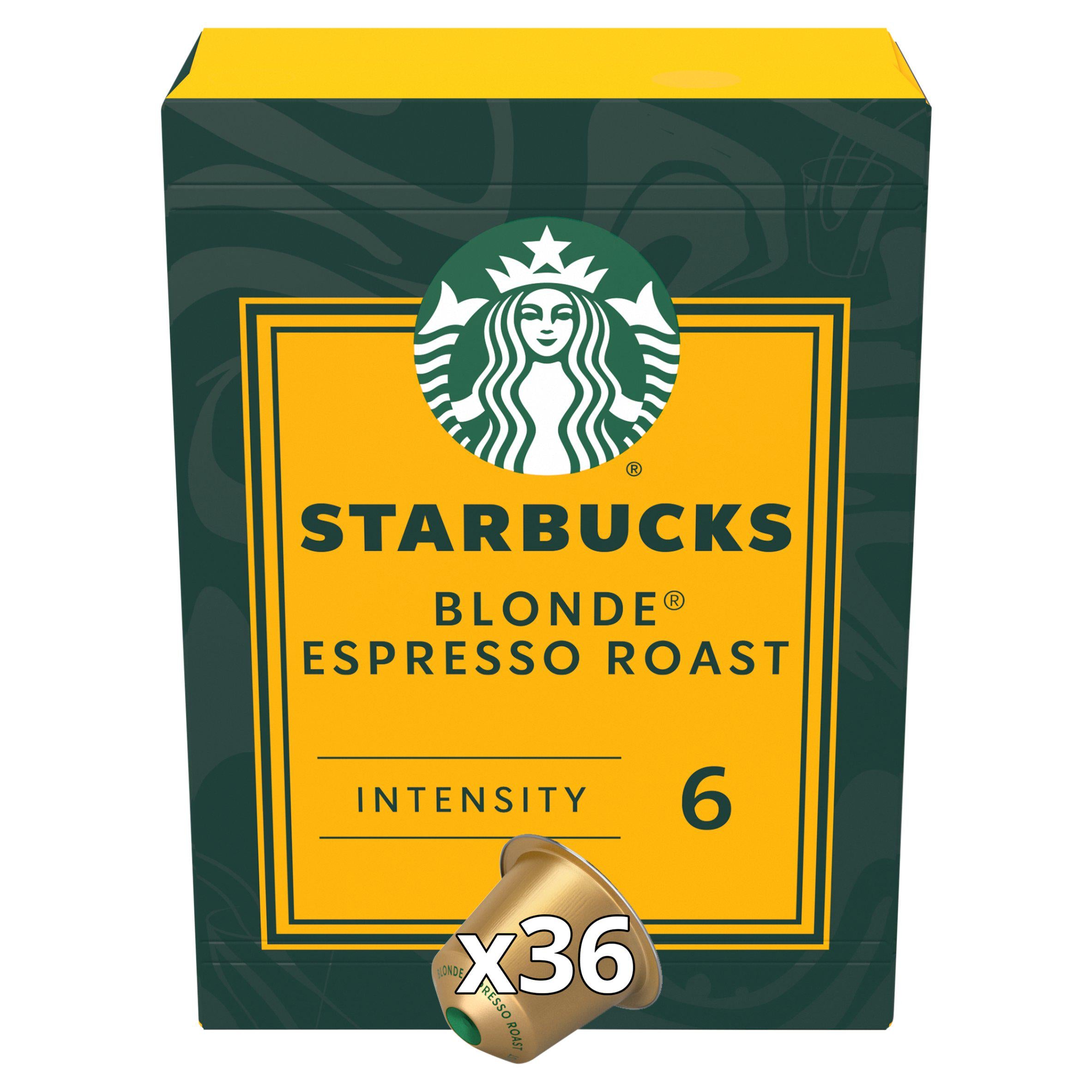 Starbucks by Nespresso Blonde Roast Coffee Pods x36 All coffee Sainsburys   