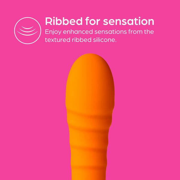 So Divine Pash Ribbed Vibrator Orange Intimate Care Boots   