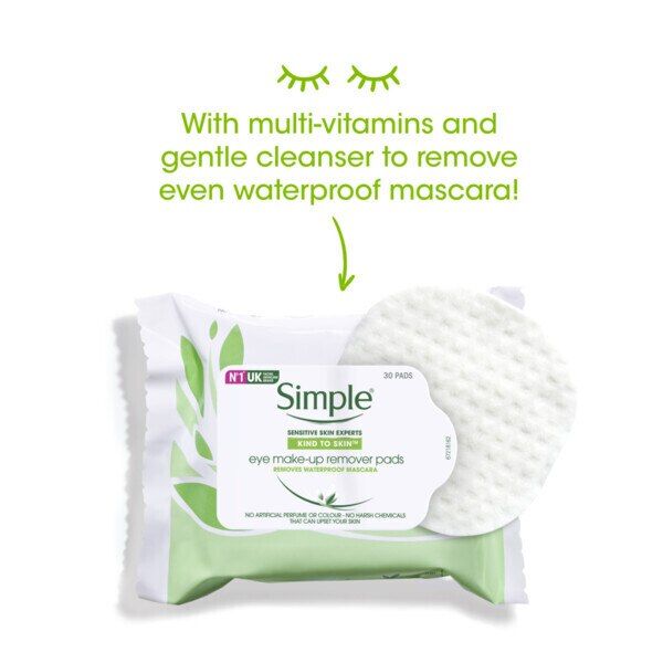 Simple Kind to Skin Eye Make-Up Remover Pads 30pc