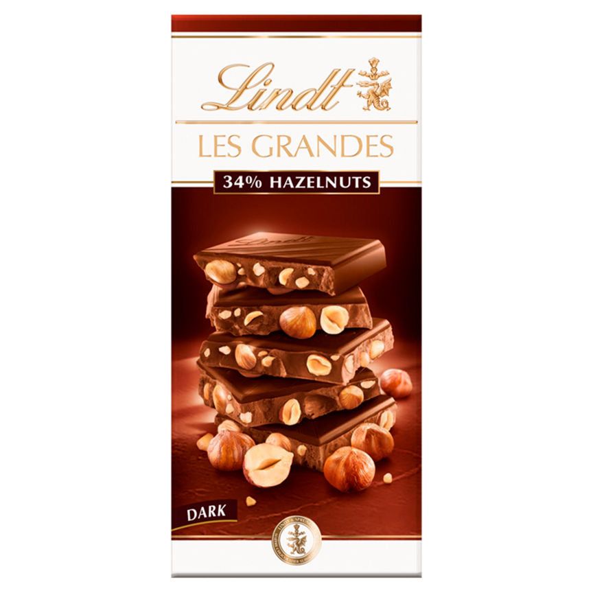 Lindt Les Grandes Dark Chocolate Hazelnut Bar 150g