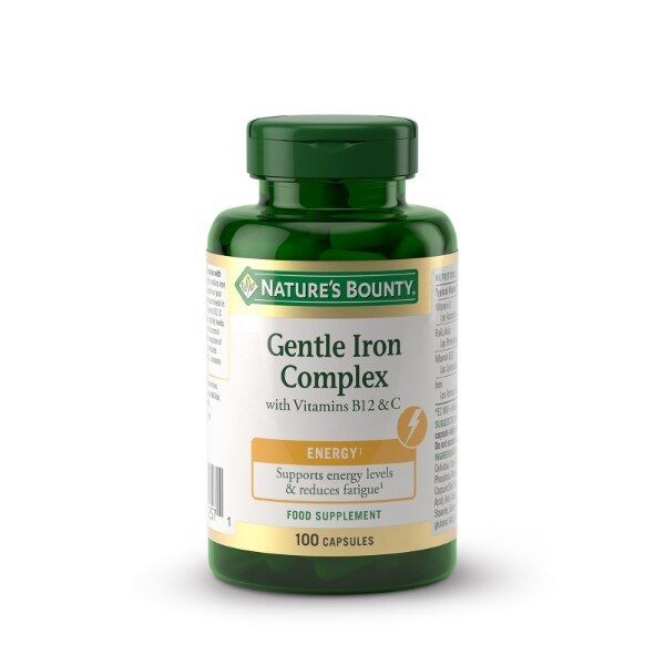 Nature's Bounty Gentle Iron + Vi B12 + C Caps - 100 Pack GOODS Superdrug   