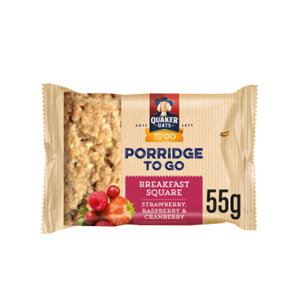 Quaker Oats Porridge To Go Breakfast Squares Variety Pack, 18 x 55g