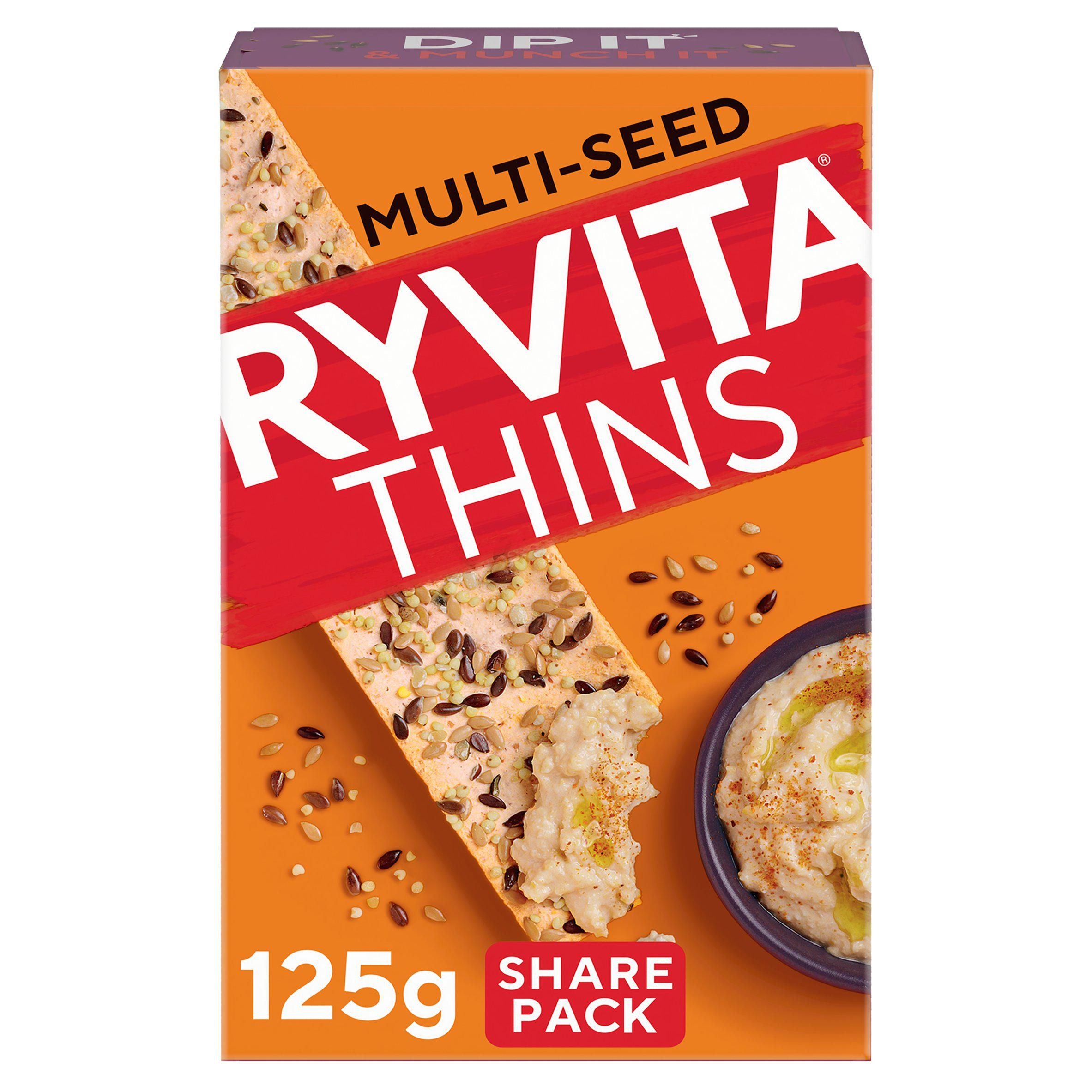 Ryvita Thins Multi Seed Flatbread Crackers 125g GOODS Sainsburys   