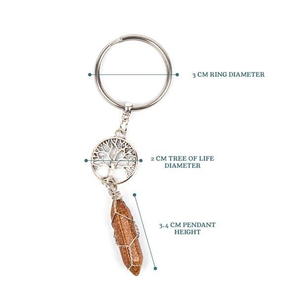 Myga Keyring - Tree Of Life & Goldstone GOODS Superdrug   