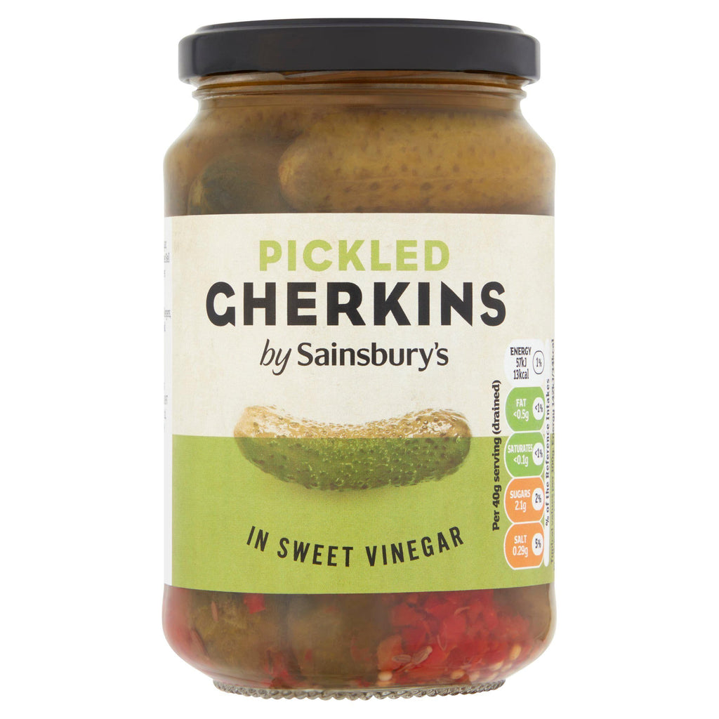 Sainsbury's Pickled Gherkins in Sweet Vinegar 340g (170g*)