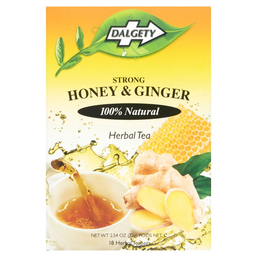 Dalgety Strong Honey & Ginger 18 Herbal Teabags 72g