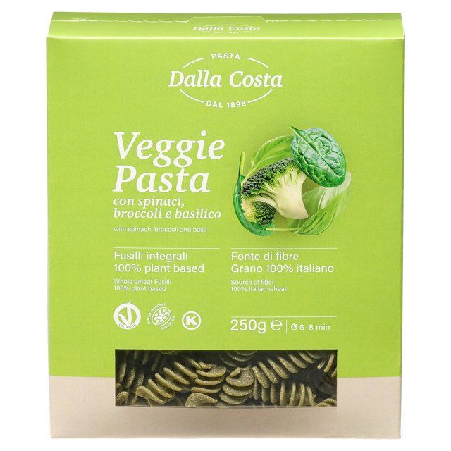 Dalla Costa Veggie pasta with spinach broccoli and basil   250g