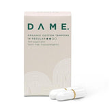 DAME Organic Cotton Tampons Regular   14 per pack