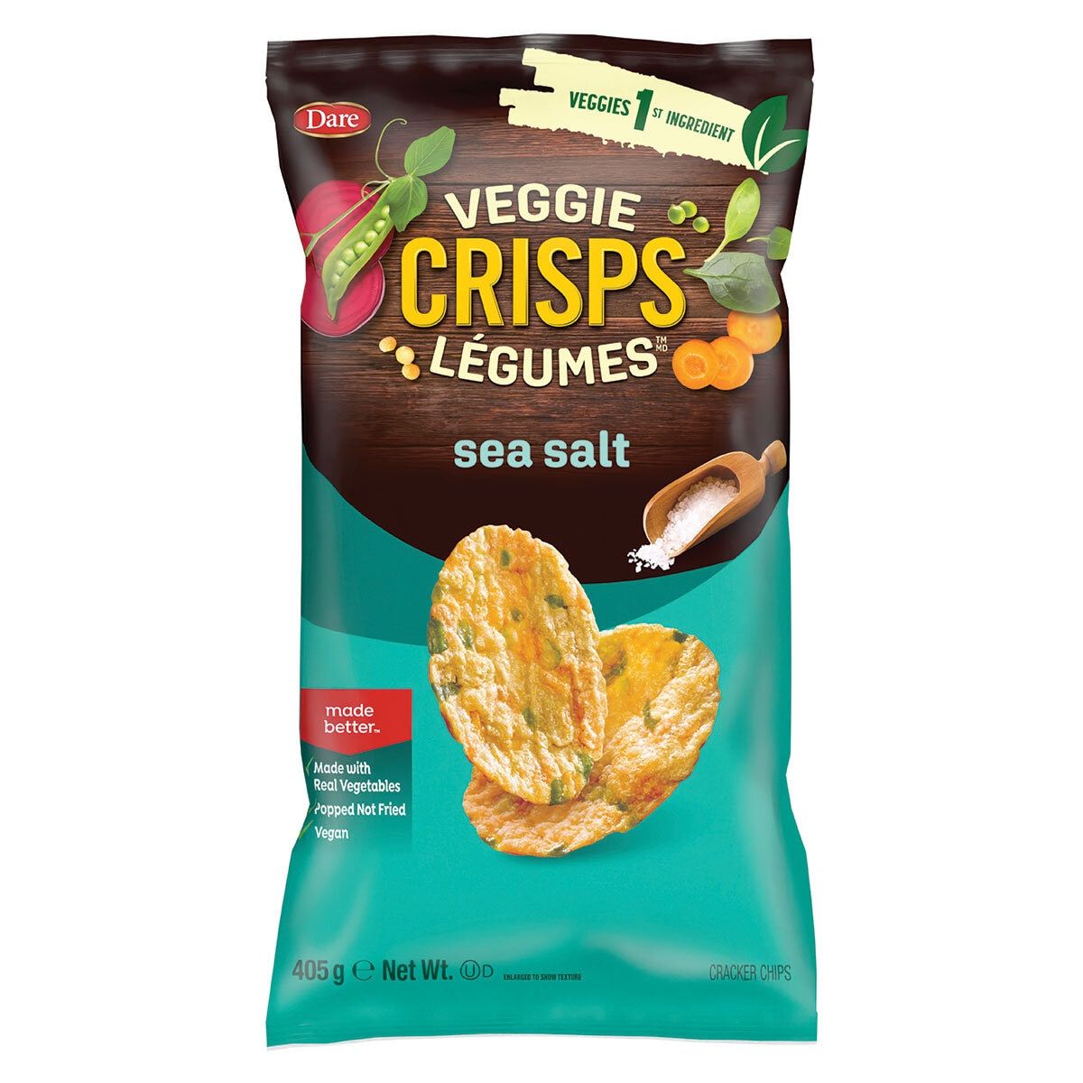 Dare Veggie Sea Salt Crisps, 405g