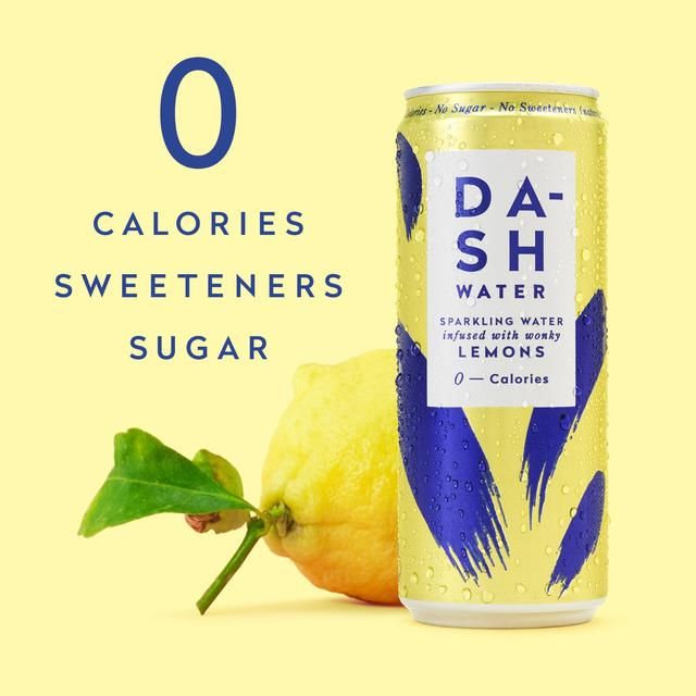 DASH Lemon Infused Sparkling Water   4 x 330ml