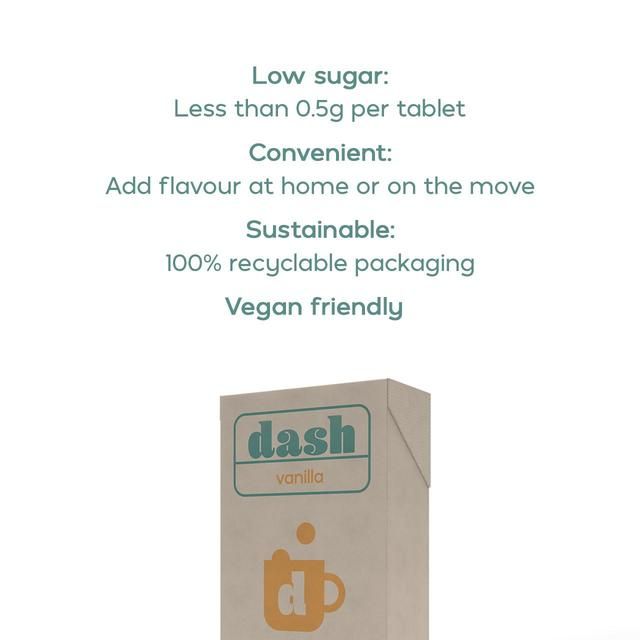 Dash Low Sugar Vanilla Flavouring Tablets   30 per pack