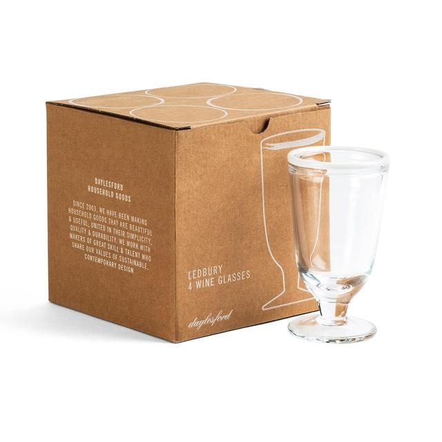 Daylesford Ledbury White Tipped Wine Glasses Set   4 per pack