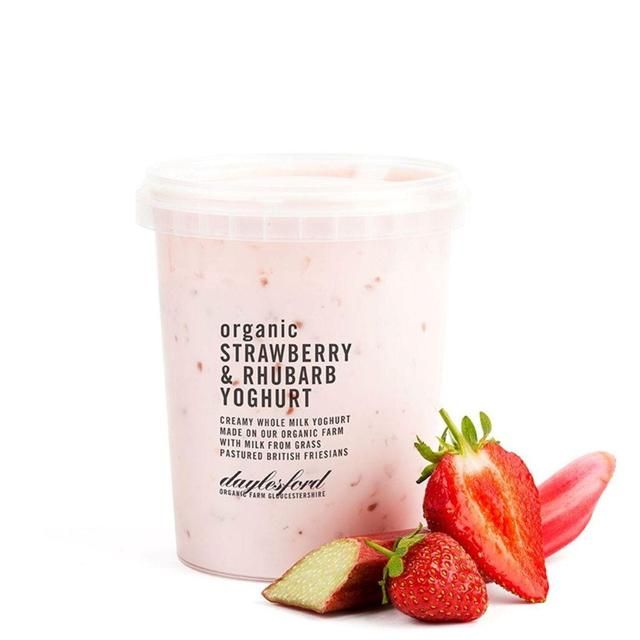 Daylesford Organic Strawberry &amp;amp; Rhubarb Yoghurt   450ml