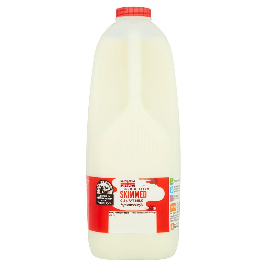 Sainsbury's British Skimmed Milk 2.27L (4 pint)