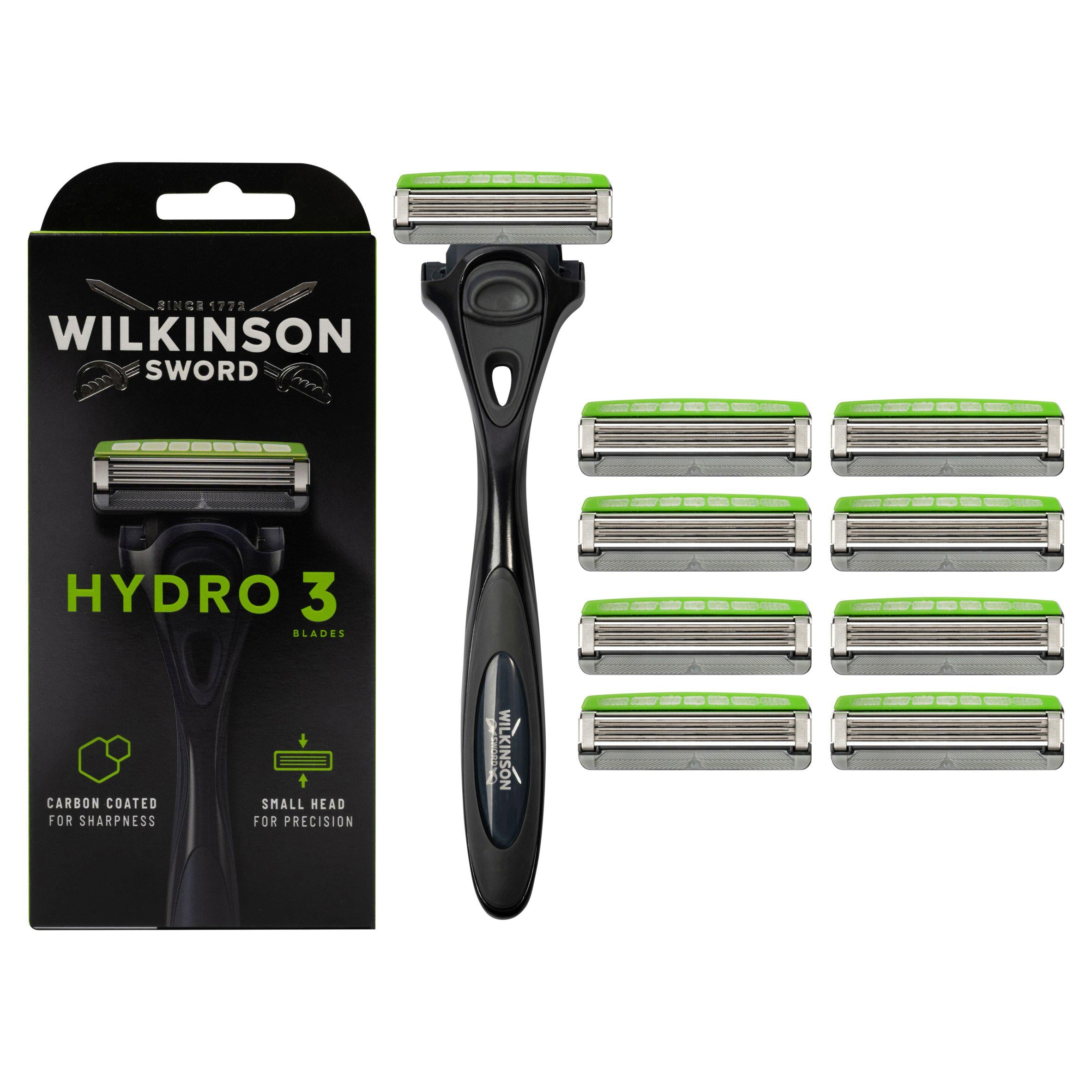 Wilkinson Sword Hydro 3 Skin Protection Men's Razor with 9 Blades men's razors & blades Sainsburys   