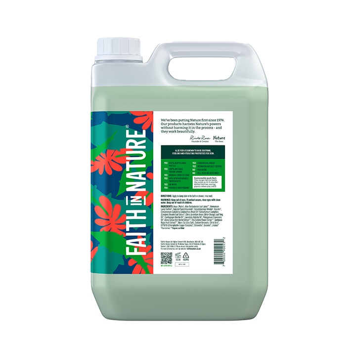 Faith in Nature Fragrance Free Body Wash 5L - McGrocer