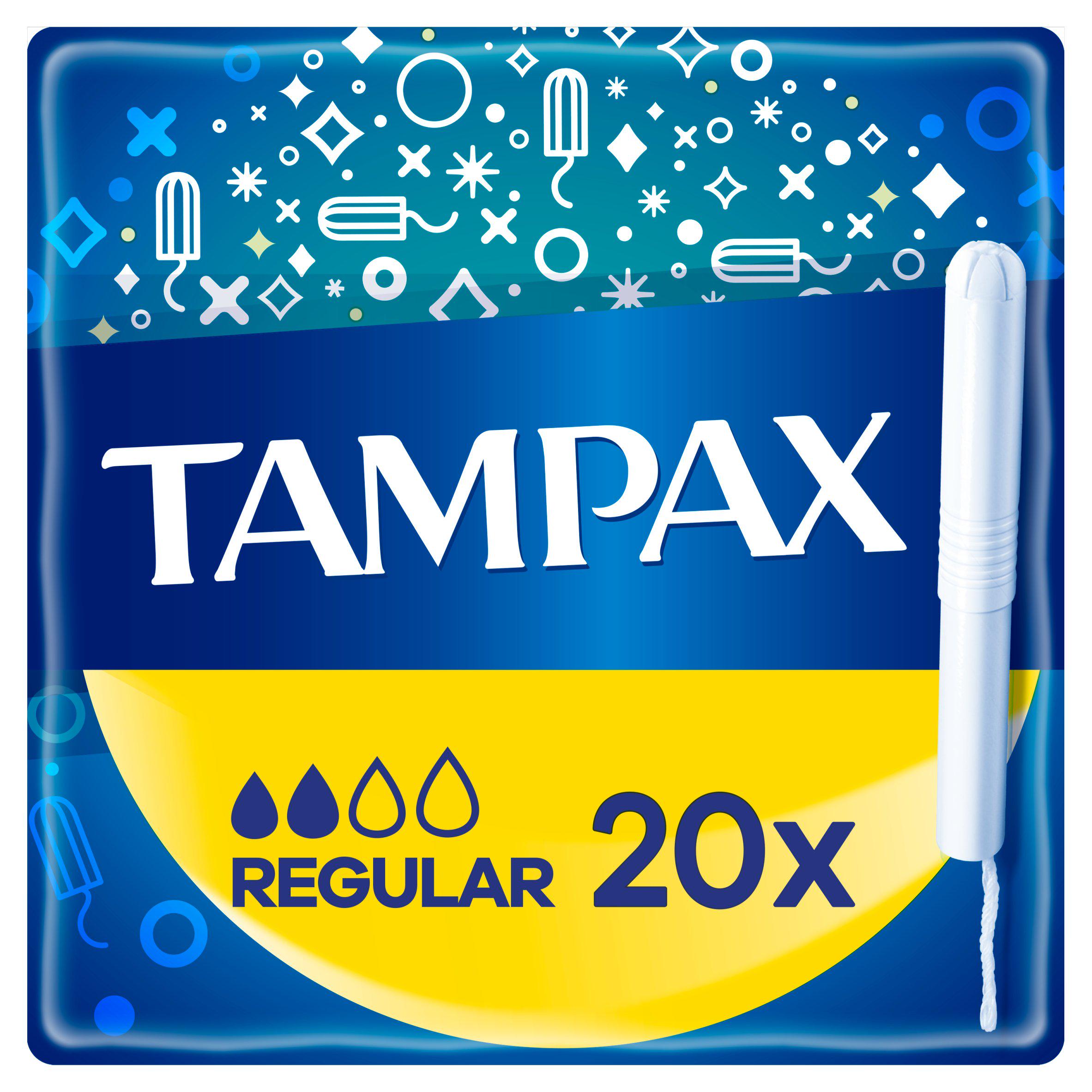 Tampax Regular Tampons Applicator Cardboard x20 feminine care Sainsburys   