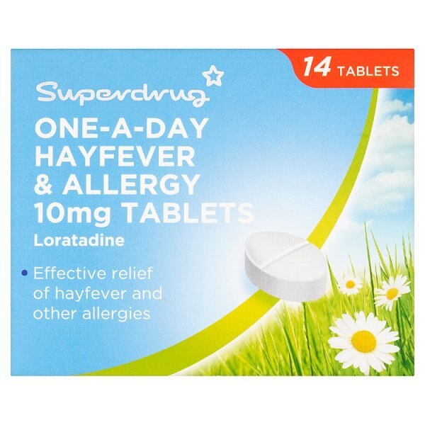 Superdrug Allergy & Hayfever 1 a Day Loratadine 14 Tablets GOODS Superdrug   